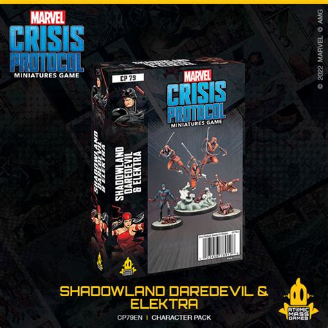 Marvel Crisis Protocol Shadowland Daredevil And Elektra Board Game