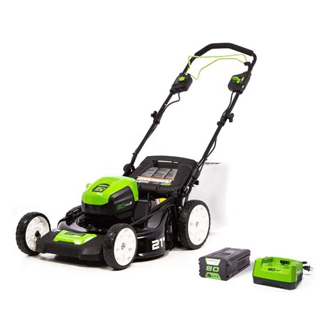 Greenworks Pro 80v 21 Inch Brushless Self Propelled Lawn Mower 40ah Battery And Charger