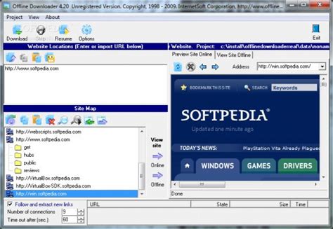 offline downloader  softpedia