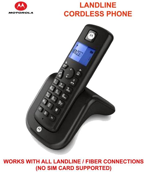 Buy Motorola T201 Cordless Landline Phone ( Black ) Online at Best ...