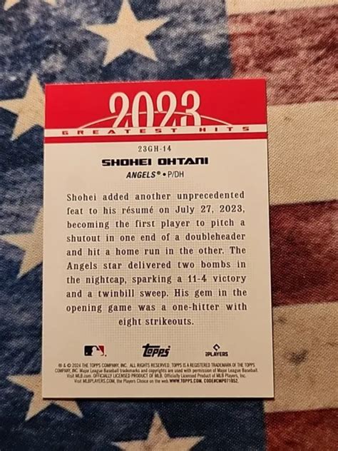 Shohei Ohtani Greatest Hits Topps Series Gh Angels Dodgers