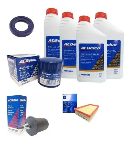 Kit Troca De Óleo 0w20 Acdelco Onix 2020 22 Aspirado