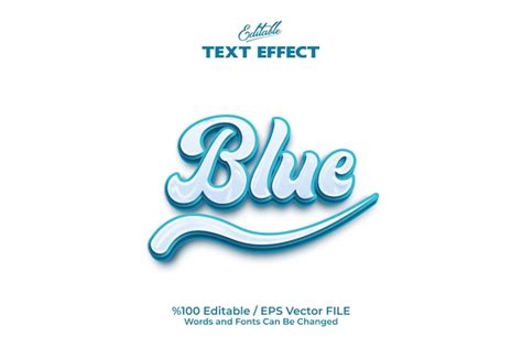 Effet De Texte Bleu Modifiable Crit Sur Fond Blanc Vecteur Premium