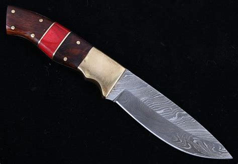 Damascus Drop Point Custom Camp Knife & Sheath for sale at auction from 1st December to 11th ...