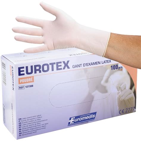 Gants d examen latex poudrés non stériles Euromedis