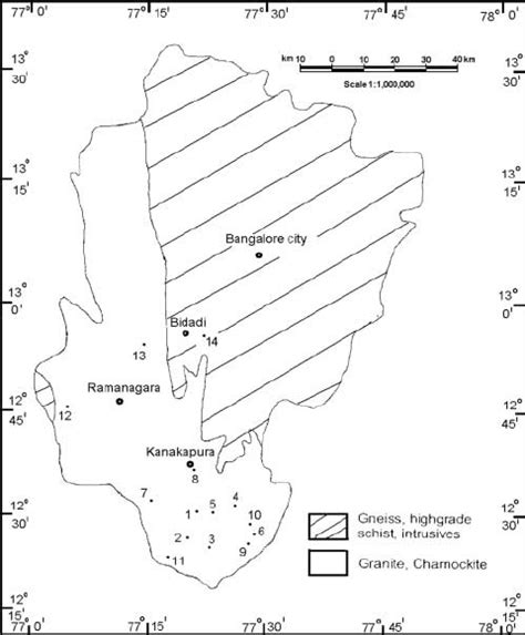 Map of study area (Bangalore district). | Download Scientific Diagram