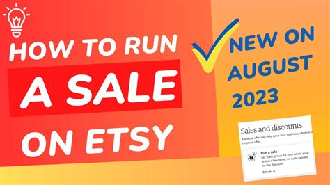 How To Run A Sale On Your Etsy Shop Whats New On August 2023 Etsy