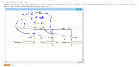 Solved Calculate The Power Associated With Each Component In Chegg