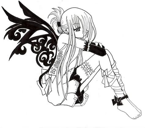 Anime Vampire Girl Coloring Pages Coloring Home