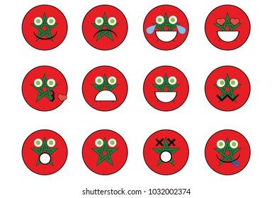 Set Morocco Emoji Stock Illustration 1032002374 | Shutterstock