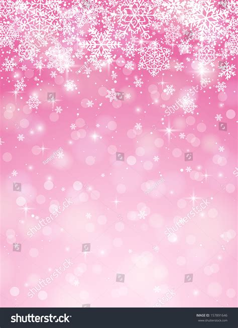 Pink Background Snowflakes Vector Illustration Stock Vector (Royalty ...