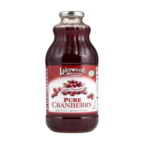 Lakewood Pure Cranberry Juice 32 Ounce 12 Per Case Fruit Juices Grocery