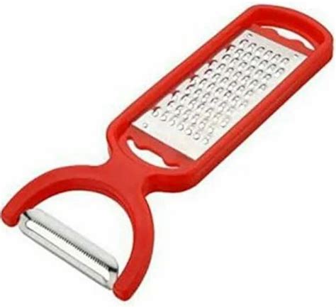 Multicolor Stainless Steel And Plastic Peeler Cum Cheese Grater 2 IN 1