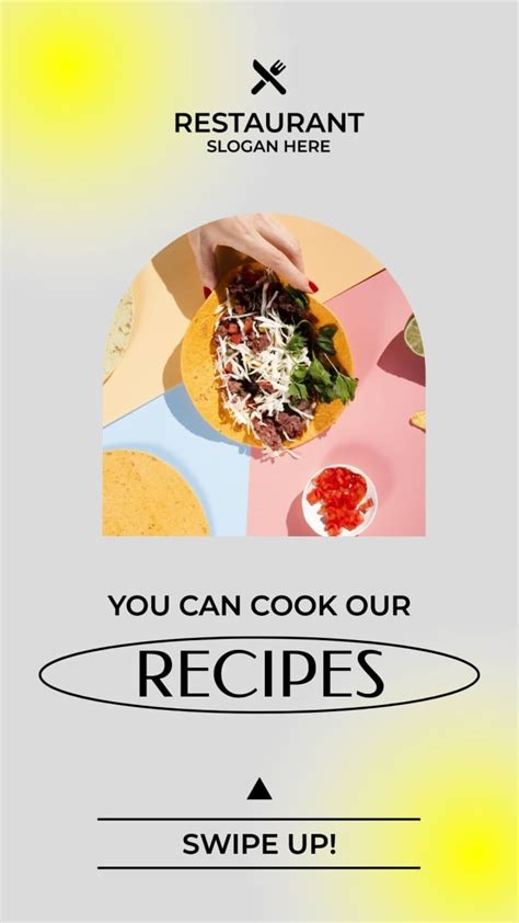 Free Restaurant Recipes Instagram Reel Cover Template