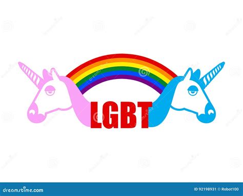 Licorne Et Arc En Ciel De Signe De Lgbt Symbole Des Gays Et Lesbiennes