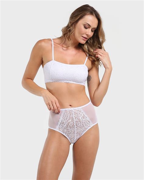 Riachuelo Calcinha Hot Pants Renda Lilly Branco