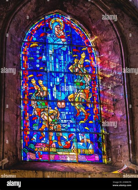 Virgin Mary Jesus Paratroopers 1947 Stained Glass Reflections Saint Mary Church Basilica St