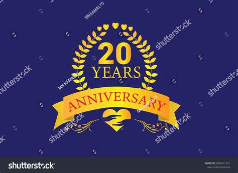 20 Years Anniversary New Logo Design Stock Vector (Royalty Free ...