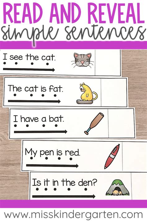 Sentence With For For Kindergarten