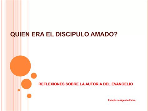 Quien Era El Discipulo Amado Ppt