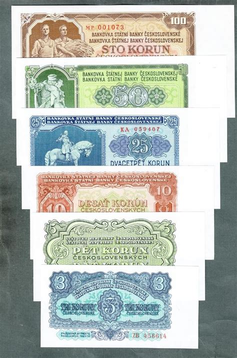 SESTAVA BANKOVEK 3 až 100 kčs 1953 NEPERFOROVANÉ stav UNC Aukro