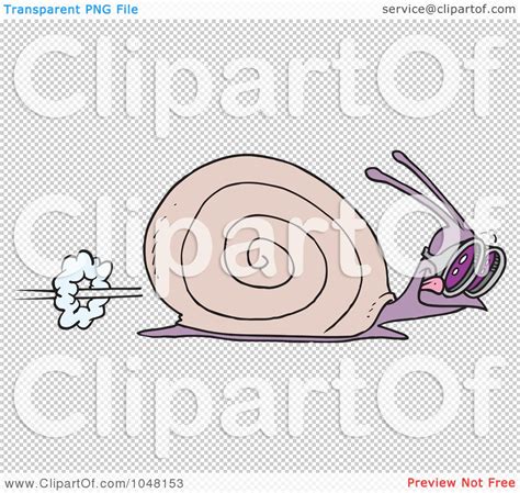 Royalty Free RF Clip Art Illustration Of A Cartoon Racing Snail By