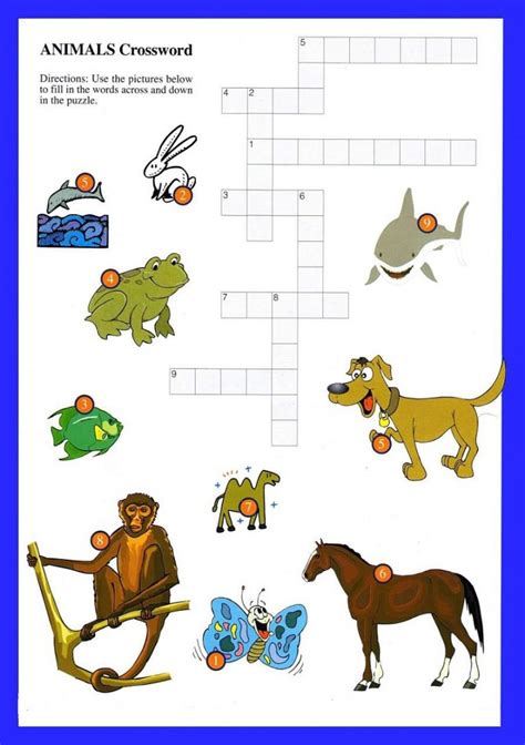 Easy Kids Crosswords Puzzles | Activity Shelter