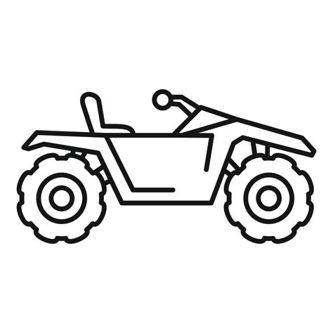 Desert Quad Bike Icon Outline Style Vector Art At Vecteezy