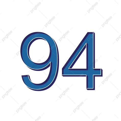 Number 94 Clipart Transparent Png Hd Abstract Vector 3d Rendering Of