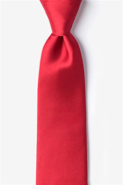 Silk Crimson Red Extra Long Tie Ties