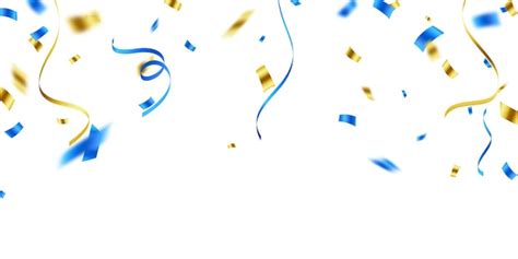 Premium Vector Celebration Background Template With Confetti And Gold