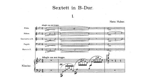 Hans Huber Sextett For Winds And Piano Youtube