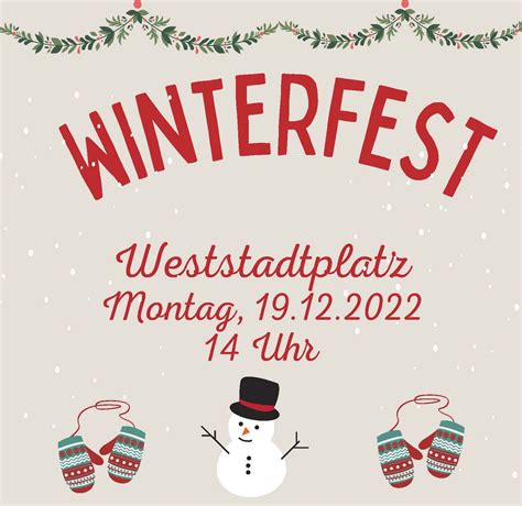 Einladung zum Winterfest auf dem Weststadtplatz Jugendhilfe Göttingen