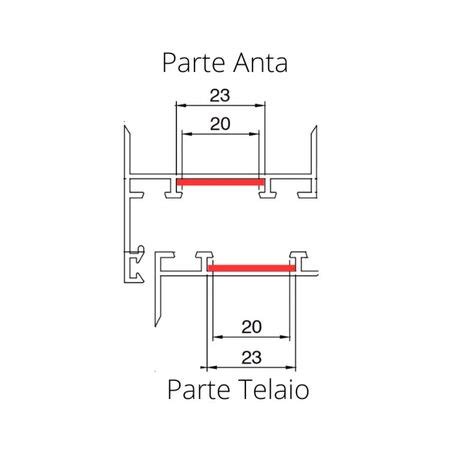 Cerniera Flash Base 00126u Giesse Per Finestra Profilo Erre 50