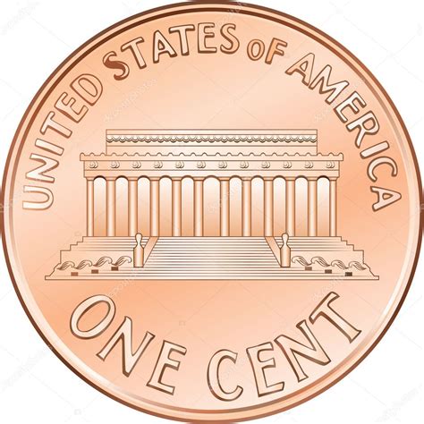 Vector American Coin One Cent Penny — Stock Vector © Olgacov 6211800