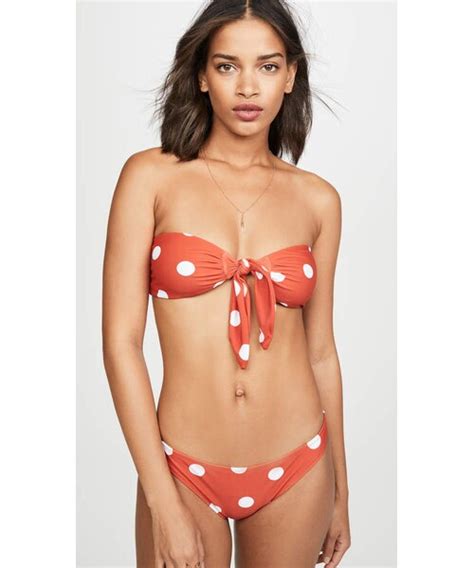 Mink Pink Minkpink Tie Front Bandeau Bikini Top Wear