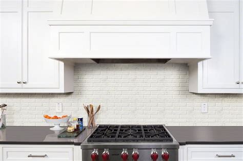 WHITE BRICK Kitchen Tiles Kitchen Backsplash Tile Designs Kitchen