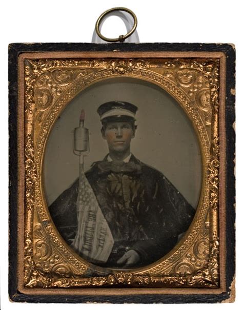 Rare Ambrotype C 1860 Of Abraham Lincoln Wide Awake Marcher With Cap