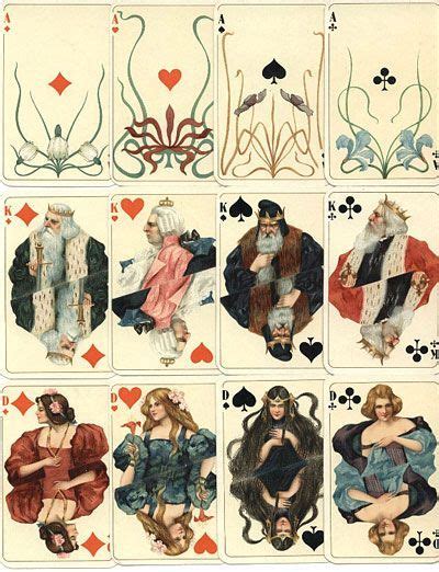 Repinned S Art Nouveau Playing Cards Beautiful So Classy