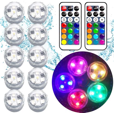 Mini Luces Led Sumergibles Peque As Velas De T Led Impermeables Con