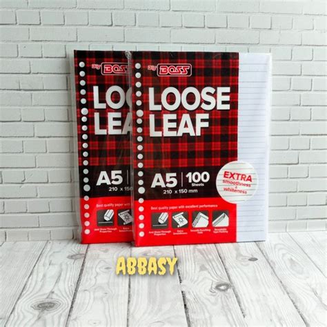 Jual Loose Leaf Big Boss Binder A Bergaris Isi Lembar Shopee