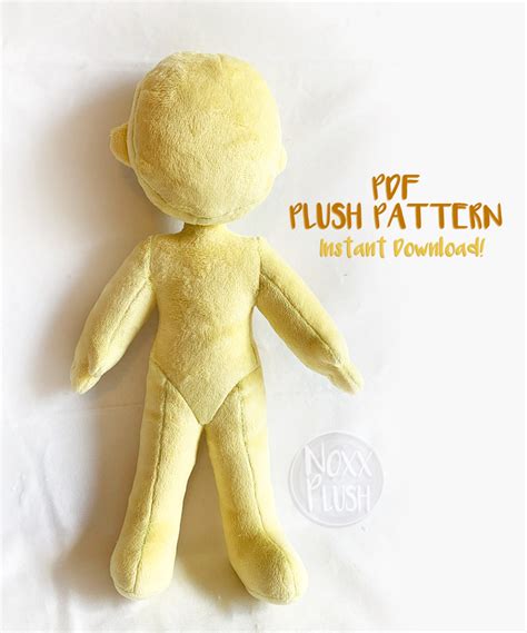 Pdf Human Plush Pattern Now With Embroidery By Noxxplush On