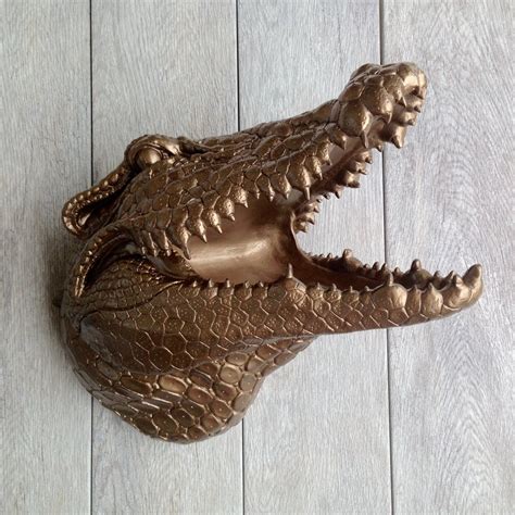 Any Color Alligator Head Wall Mount Gator Faux Taxidermy