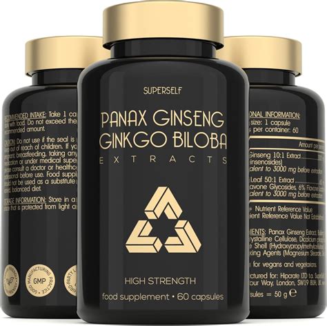 Korean Ginseng And Ginkgo Biloba Tablets 6000mg Panax Ginseng Root Standardised 20