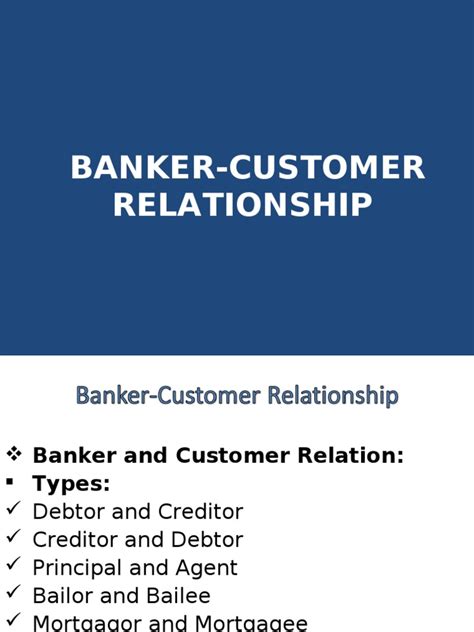 Banker Customer Relationship Mortgage Law Law Of Agency