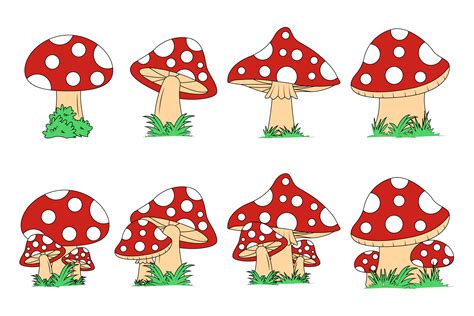 Cute Mushroom Shape Illustration Graphic Graphic By Curutdesign