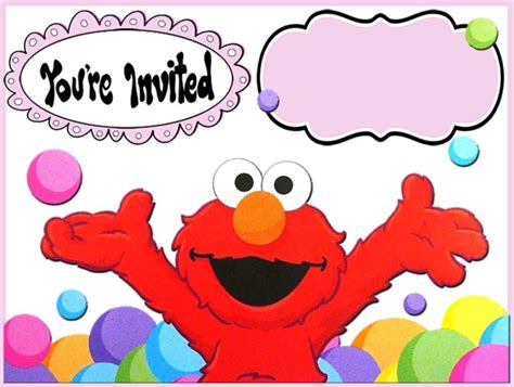 12 Printable Elmo Invitations - Children's favorite birthday theme ...