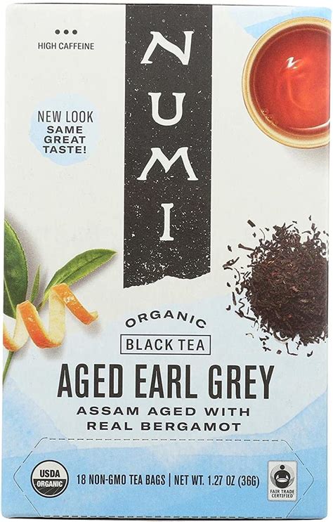 Numi Tea Organic Aged Earl Grey Black Tea Bags By Numi Amazon