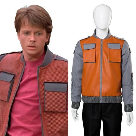 Back To Future Cosplay Marty Mcfly Jacket Cosplay Costume Coat Only New