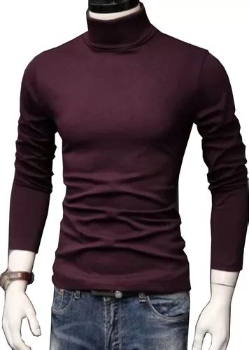 Cafarena Hombre Cuello Largo Slim Fit Algodon Cuotas sin interés